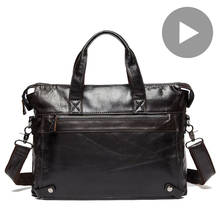 Big Shoulder Business Messenger Women Men Bag Tote Genuine Leather Briefcase For Documents Holder Handbag Male Female Laptop A4 2024 - buy cheap