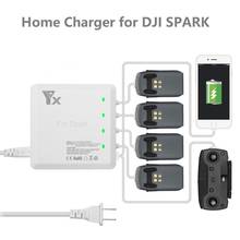 6in1 Fast Charger for DJI Spark Battery&Control Battery Charging Hub with 2 USB Ports for Phone Charging Home Charger for Spark 2024 - buy cheap