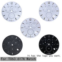 36,5 мм Циферблат для часов T063617A Мужские кварцевые часы T063 текстовые часы аксессуары T063617 запасные части 2024 - купить недорого