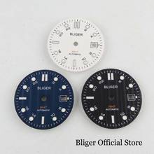BLIGER-Placa de esfera de reloj de 31mm con abertura para fecha, compatible con GMT MINGZHU, movimiento automático 2024 - compra barato