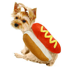 Funny Hotdog Dogs Costume Clothes Hamburger Cat Creative Costume Halloween Christmas Novelty Pet Party Cosplay Apparel Clothes 2024 - buy cheap