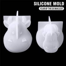 New Silicone 3D Cartoon Cow Mould Tool Epoxy Resin Cow Casting Mold For DIY Handmade Ornament Clay Craft Cake Mould Tool 2024 - buy cheap