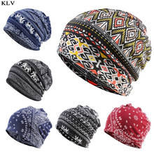 Unisex Multifunction Beanie Skullies Hat Ethnic Paisley Digital Print Slouchy Turban Headwear Chemo Cap Infinity Scarf 2024 - buy cheap