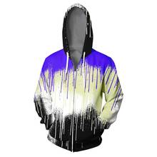 WAMNI-Sudadera con cremallera y estampado 3D para hombre y mujer, suéter informal con estampado de salpicaduras y pintura, chaqueta cálida de moda, envío directo 2024 - compra barato