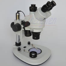 FYSCOPE 7X-45X Track Pillar Stand Microscope 3.5X-90X Simul Focal Trinocular Microscope with Dual LED Lights 2024 - buy cheap