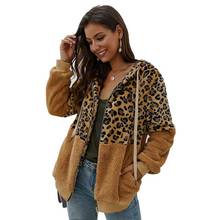 Jaqueta de inverno com capuz feminina, roupa agasalho quente engrossado de lã de pelúcia macia coral, casaco de lã para mulheres 2024 - compre barato