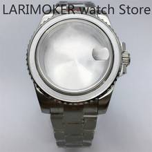 40mm sapphire glass silver solid 904L stainless steel case for NH35 NH36 ETA 2836 Mingzhu DG2813, 3804 and Miyota 8215 2024 - buy cheap