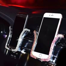 Crystal Diamond Universal Car Phone Holder With Bling Rhinestone Car Air Vent Mount Stand Mobile Phone Holder For iPhone Samsung 2024 - buy cheap