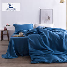 Conjunto de cama de luxo 100% seda com fronha, jogo de cama de solteira, capa e lençol liso, beleza saudável 2024 - compre barato