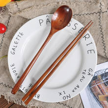 1 Pairs Chopstick +1 Spoons Portable Japanese Wooden Chopsticks Spoon Cutlery Set Travel Dinnerware Suit Tableware Set 2024 - buy cheap