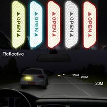 4pcs Car Door Safety Reflective Tape Open Sign Stickers Alert Decals Night Self Adhesive Warning Mark 2024 - buy cheap