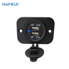 12v 24v universal carregador duplo usb carro cigarros isqueiro soquete divisor 4.2a carregador adaptador de alimentação tomada 2024 - compre barato