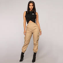 Spring Women's High Waist Cargo Pants 2020 Winter Sports Loose Pants Harajuku Cargo Pants Elastics Trousers 2024 - buy cheap