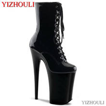 Sexy 9 inches high heel and ankle boots, spring and autumn shoes 23 cm thin heel pole dance, night club party ankle boots 2024 - buy cheap