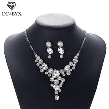 CC-Conjunto de pendientes y collar de Circonia cúbica, joyería de lujo para boda, brillante, accesorios de fiesta, D003 2024 - compra barato