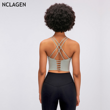 NCLAGEN Sports Bra Padded High Impact Support Yoga Crop Top Women Workout Halter Push-up Gym Tank Tops Sexy Fitness Sports Vest 2024 - buy cheap