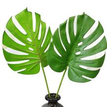 Monstera de tallo único falso de 23,62 "de longitud, hoja de tortuga de simulación de tacto Real para boda, plantas artificiales decorativas para el hogar, 10 Uds. 2024 - compra barato