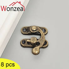Furniture Hardware Locked Box Suitcase Toggle Latch Clasp Buckles Antique Right Lock Zinc Alloy Wooden Box+Screws 28mm x 33mm 2024 - buy cheap