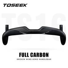 TOSEEK 2021 Full Carbon Bicycle Handlebar Road Bike Handlebar Stem Handle playing UD matte Carbon Handlebar 31.8X400/420/440mm 2024 - buy cheap