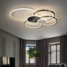 Lámpara de araña LED, iluminación moderna con marco negro/Blanco/dorado, decoración para dormitorio, sala de estar, accesorios de iluminación 2024 - compra barato