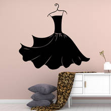 Papel de parede autoadesivo, pequeno vestido preto, arte luxuosa, papel de parede para decoração da sala da menina, decalques de vinil, vestido, adesivo de parede da loja 2024 - compre barato