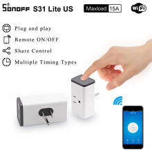 Sonoff S31 Lite US 15A Mini Smart Wifi Socket Wireless Smart Switch Plug App Control Anywhere Works with Alexa Google Home IFTTT 2024 - buy cheap