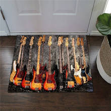 Felpudo con variedad de guitarras impresas en 3D, felpudo para puerta, alfombrillas de suelo, Alfombra de decoración, felpudo del porche 2024 - compra barato