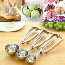 Kitchen Ice Cream Mash Potato Scoop Stainless Steel Spoon Spring Handle Kitchen Accessory Ball Digging spoon Wholesale 3 size 2024 - buy cheap