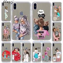 Cute funda for iphone 11 pro max case silicone mommy mommy baby cartoon original coque for iphone 11 pro max phone back cover 2024 - buy cheap