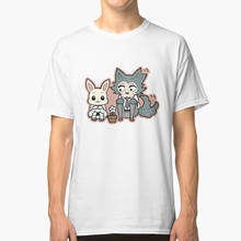 Camiseta beastars legosi e haru, camiseta de harars legosi haru, anime fofo, kawaii, chibi, casal 2024 - compre barato