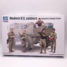 Trumpeter Military Model Assembled Model Soldier Figures 1:35 Modern US Soldiers Logistics Supply Team 00429 2024 - buy cheap