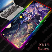 Anime Girls RGB LED Mouse Pad Gamer Large Extended Non-slip Rubber HD Printing Gaming Accessories Mousepad XXL Desk Mat Dropping 2024 - buy cheap