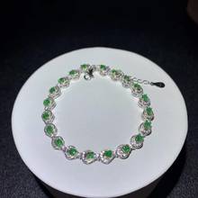 Fashion elegance semi-circle natural green emerald Bracelet Natural gemstone bracelet S925 silver woman party gift  jewelry 2024 - buy cheap