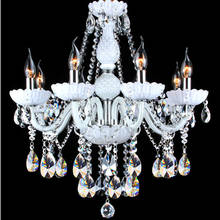Fashion White Crystal Lamps European Candle Crystal Chandelier Lighting Living Room Dining Crystal Lights Bedroom Aisle Lights 2024 - buy cheap