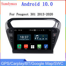 Reproductor multimedia con gps para coche, radio estéreo con android 10, 10,1 pulgadas, DSP, Carplay, para PEUGEOT 301, PG301, 2013-2016 2024 - compra barato