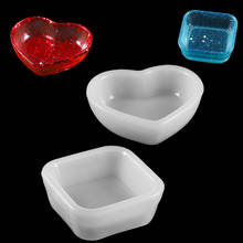 1Pcs Liquid Silicone Transparent Dish Heart Square Silicone Epoxy Resin Mold Tools For DIY Jewelry Making Finding Accessories 2024 - buy cheap