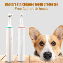 Cepillo de dientes eléctrico portátil para perros y mascotas, herramienta para la eliminación de placa dental, pulidor de dientes, cuidado de la higiene bucal 2024 - compra barato