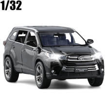 1:32 Toyota Highlander Car Model Alloy Car Die Cast Toy Car Model Pull Back Children's Toy Collectibles Free Shipping 2024 - buy cheap