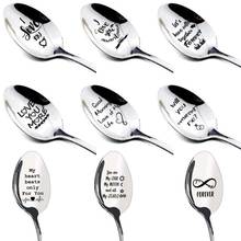 Stainless Steel Milk Coffee Spoons Dessert Ice Cream Fruit Spoon Teaspoon Accessories Tableware Gift for Valentine's Day 2024 - buy cheap