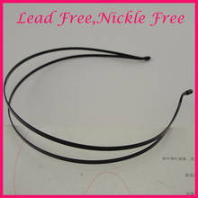 5PCS Black Double Wire Metal Hair Headbands Wire Hairbands at Nickle free Lead free womens hair hoops DIY Headband wholesales 2024 - buy cheap