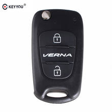 Дистанционный раскладной чехол KEYYOU для Hyundai VERNA, 3 кнопки, без ключа, Fob, чехол, корпус для автомобильной сигнализации 2024 - купить недорого