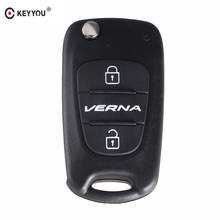 KEYYOU Remote Flip Folding Key Shell Case For Hyundai VERNA 3 Buttons Keyless Entry Fob Cover Car Alarm Housing 2024 - buy cheap