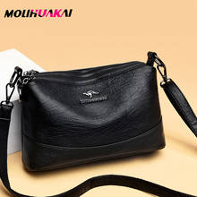 Molihuakai2020 New Women Leather Messenger Bags A Main Crossbody Bag For Women Handbags Retro Female Leather Shoulder bag ladies 2024 - buy cheap
