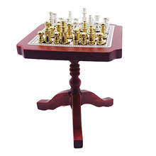 1:12 International Chess and Chessboard Dollhouse Furniture Home Decoration 2024 - buy cheap