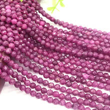 Faceted Natural Sri Lanka Rubys Stone Beads 2-2.5/3-3.5/4-4.5mm Round Loose Cutting Gem Stone Beads For Jewelry Making DIY 15'' 2024 - buy cheap