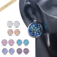 6 Pairs Set Stainless Steel Round Silver Rhinestone Crystal Stud Earrings for Women Ear Studs Earrings Earstuds Jewelry 2024 - buy cheap