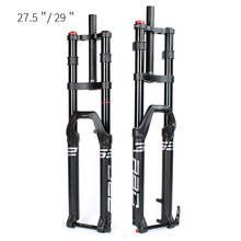 27.5 29Inch MTB Bicycle Double Shoulder Air and Gas Fork 150mm Travel Thru Axle 100*15mm Boost Rapid Drop Fork Damping Rebound 2024 - buy cheap