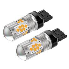 2Pcs T20 7440 W21W WY21W Super Bright LED Car Brake Bulbs Turn Signals Auto Parking Lamp Daytime Running Light Red White Yellow 2024 - compre barato