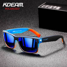 KDEAM Fashion Square Polarized Sunglasses Men Brand Sport Style Blue Red Mirror Lens Sun Glasses Male Photochromic Goggles  N12 2024 - buy cheap
