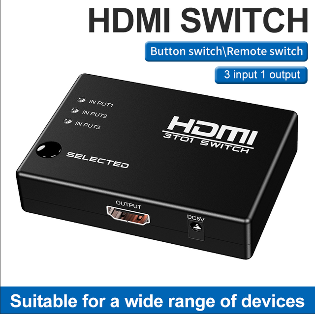 Hdmi Switcher Remote Control Switcher 3 In 1 Out Switcher Hdmi Switcher Hd 1 3 Buy Inexpensively In The Online Store With Delivery Price Comparison Specifications Photos
